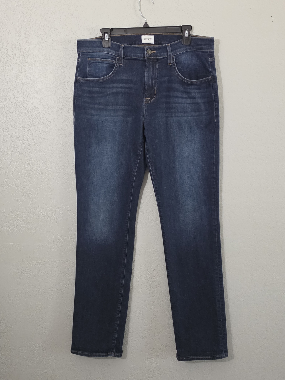 Hudson Jeans Byron Kin High Rise Dark Wash Slim Straight Jeans Mens 34
